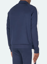 Panelled Track Jacket - Navy/White