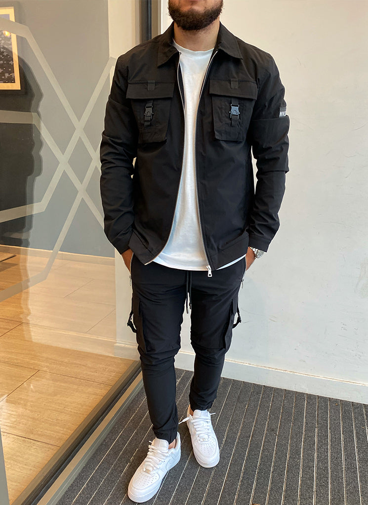 Buckle Track Jacket - Black