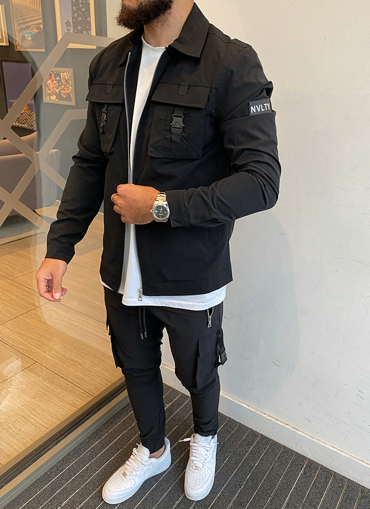 Buckle Track Jacket - Black
