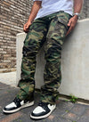 Vintage Flare Cargos - Camo Paint