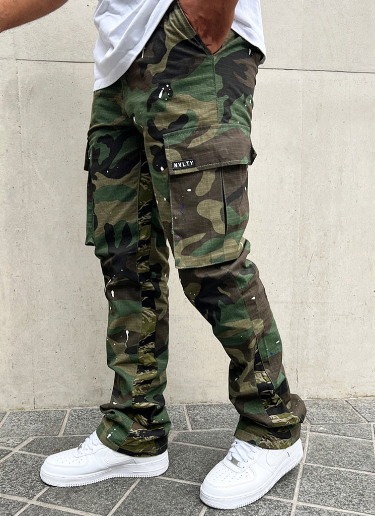 Vintage Flare Cargos - Camo Paint – N V L T Y