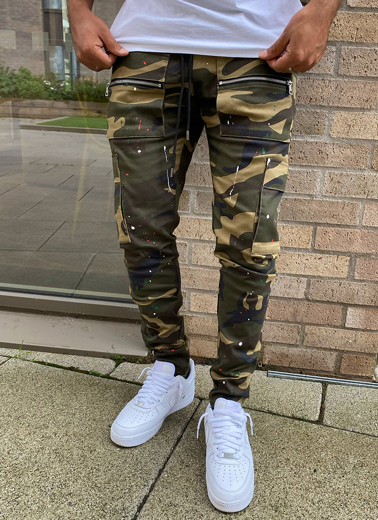 Mens camo cargo trousers Clearance