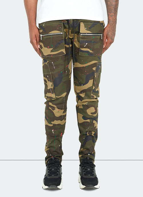 Multi Pocket Paint Cargos - Camo