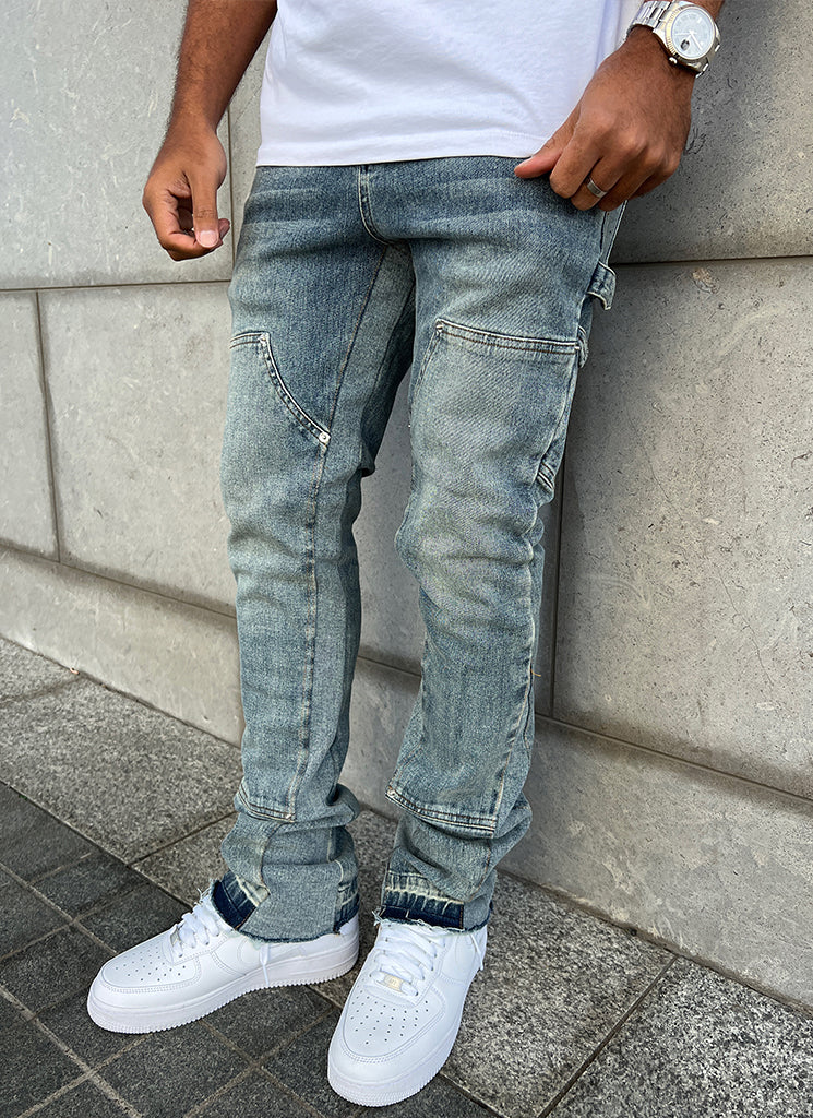 Vintage Flare Carpenter Jeans - Blue