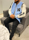 Dreams Varsity Jacket - Baby Blue