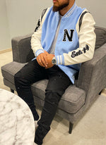 Dreams Varsity Jacket - Baby Blue
