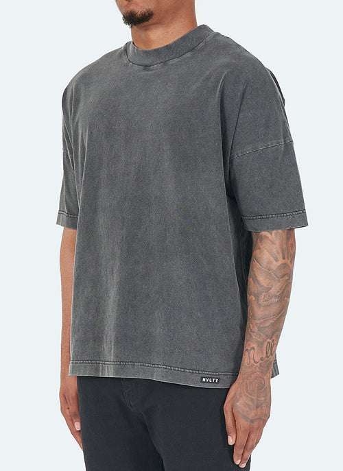 Vintage Drop Shoulder T-Shirt - Washed Black