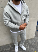 Heavyweight Essential Zipped Hoodie - Grey