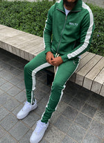 Panelled Track Jacket - Green/White