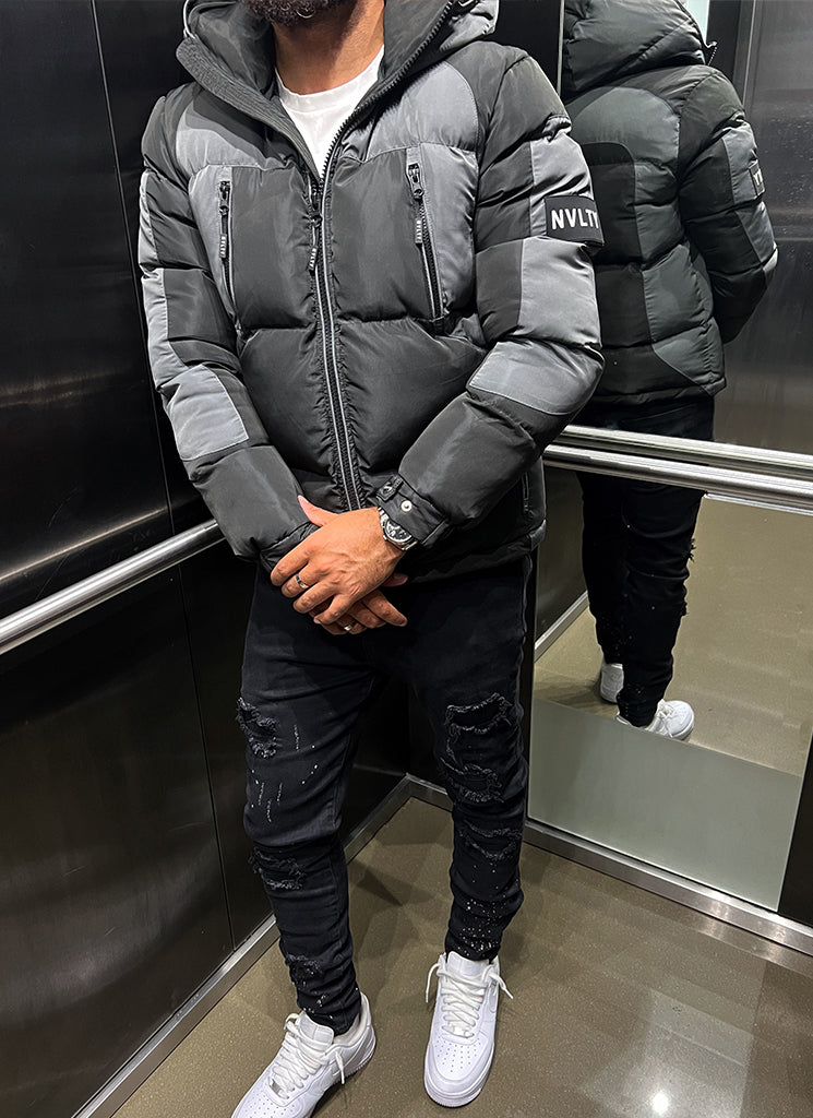 Shadow Puffer Jacket - Black/Grey