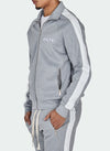 Panelled Track Jacket - Grey/White