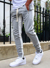 Panelled Track Pants - Grey/White