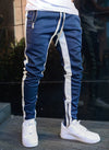 Panelled Track Pants - Navy/White