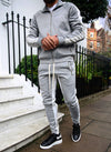 Panelled Track Jacket - Grey/White