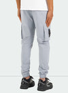 Buckle Track Pants - Light Grey