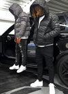 Monogram Puffer Jacket - Black