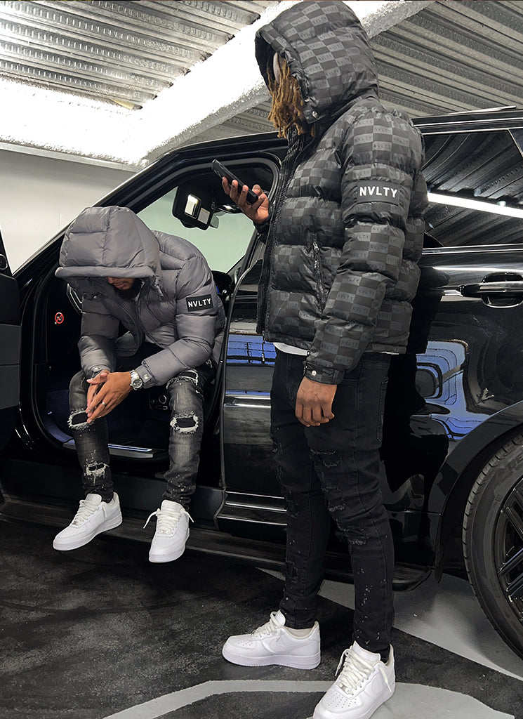 Monogram Puffer Jacket - Black