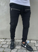 Multi Pocket Track Pants - Black