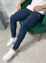 Buckle Track Pants - Navy