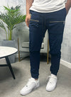 Multi Pocket Track Pants - Navy