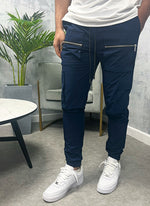 Multi Pocket Track Pants - Navy