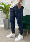 Buckle Track Pants - Navy