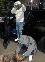 Paint Puffer Jacket - Off White
