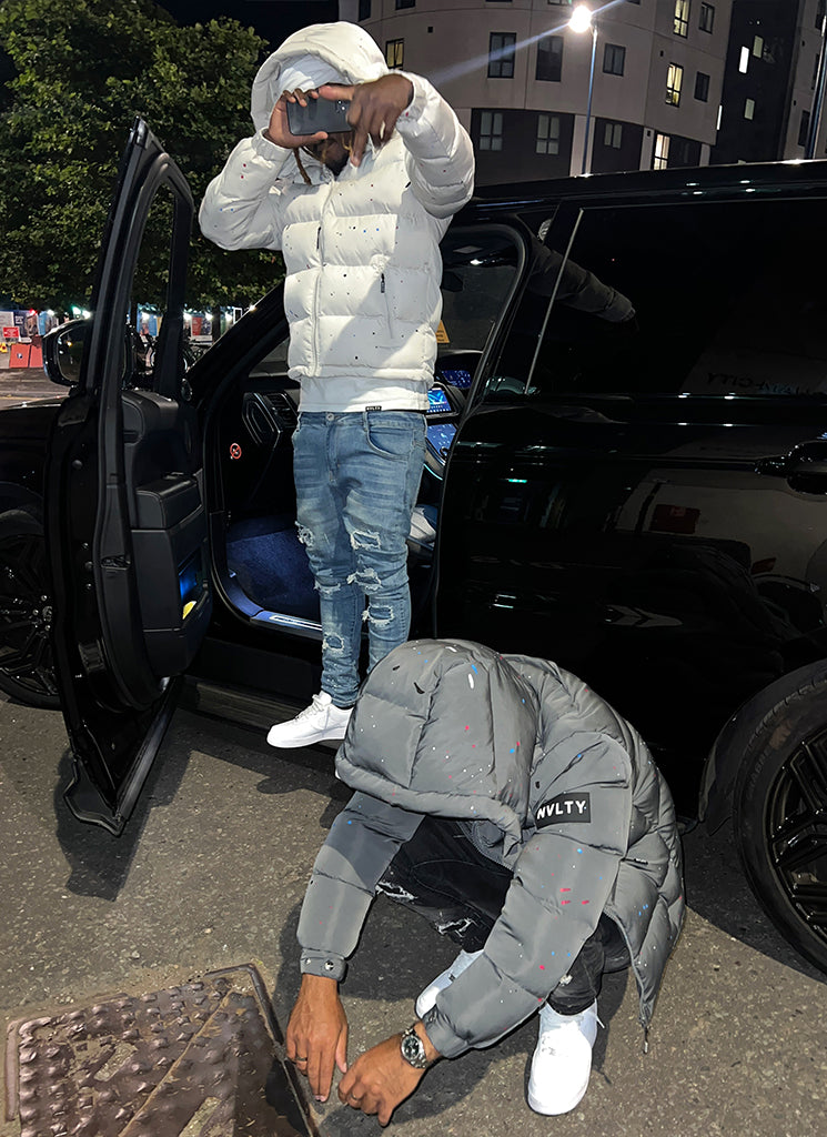 Paint Puffer Jacket - Off White