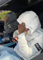 Paint Puffer Jacket - Off White
