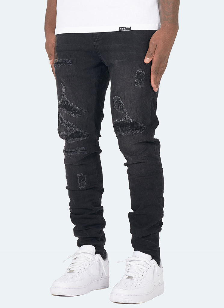 Stitchwork Jeans - Black