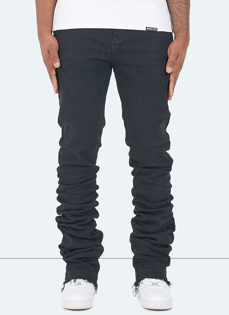 Vintage Stacked Jeans - Black