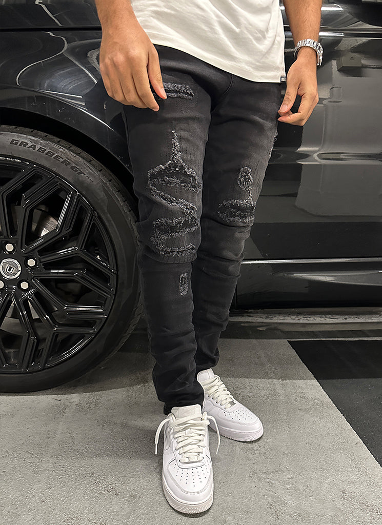 Stitchwork Jeans - Black