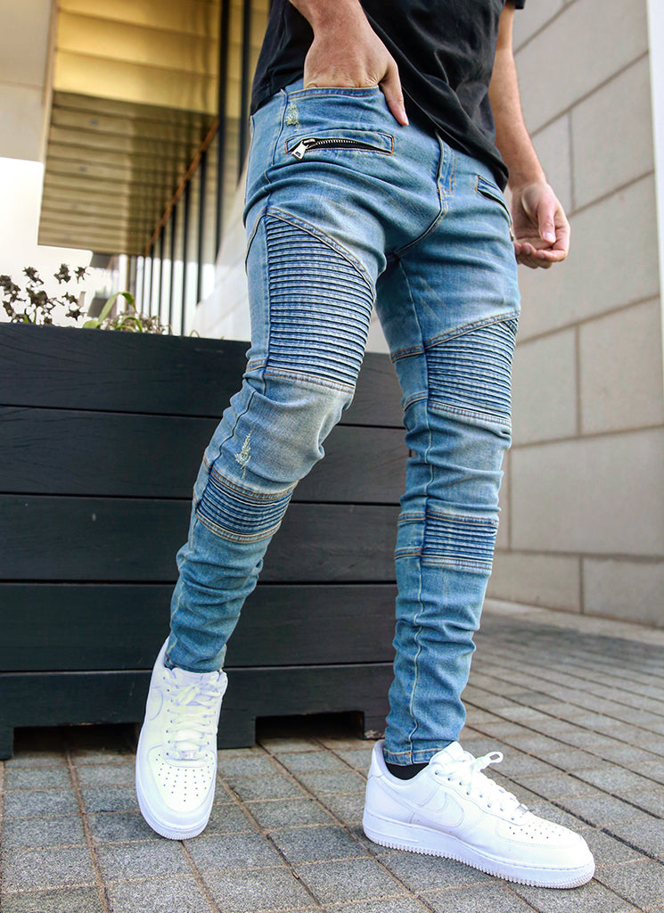 Biker Jeans Sand Blue N V L T Y