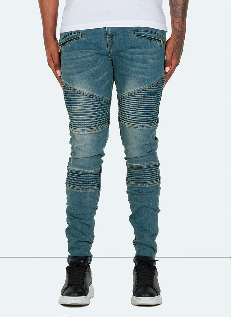 Blue deals moto jeans