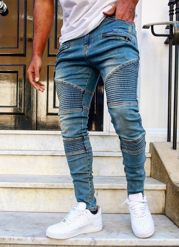 Biker Jeans - Sand Blue – N V L T Y