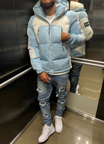 Shadow Puffer Jacket - Baby Blue