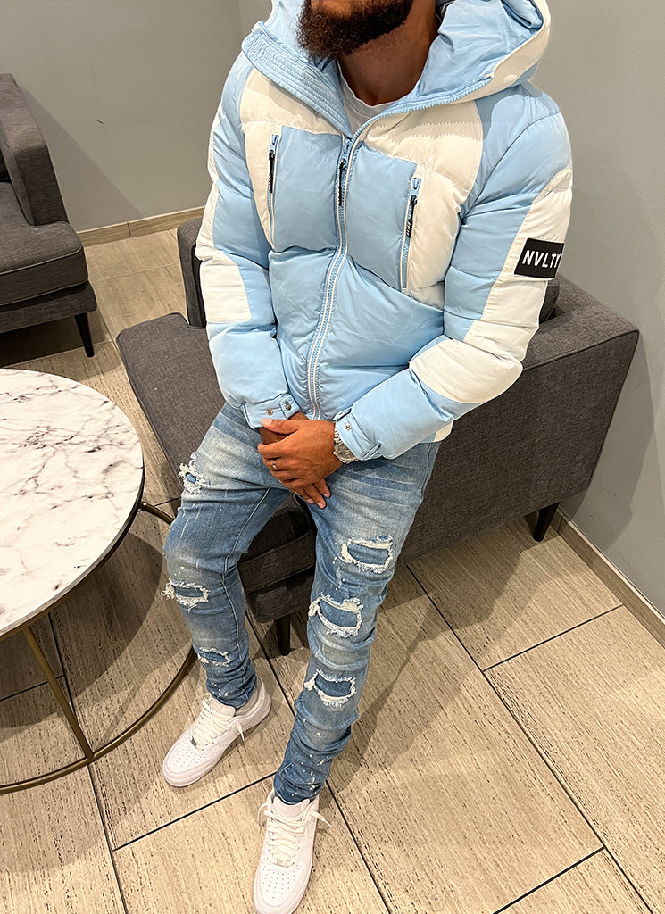 Shadow Puffer Jacket - Baby Blue