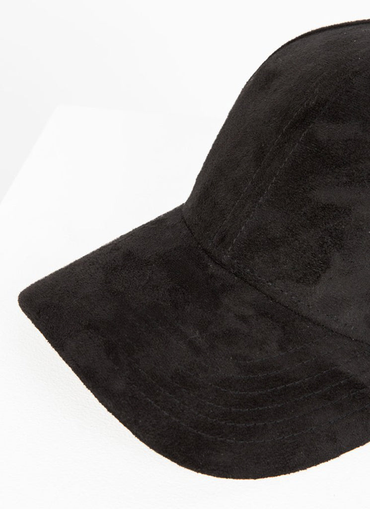 Black suede cap womens store
