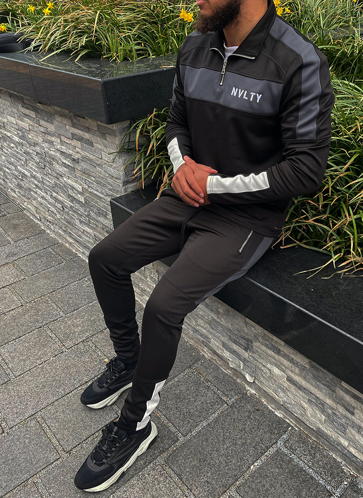 Team Track Top - Black/Charcoal Grey