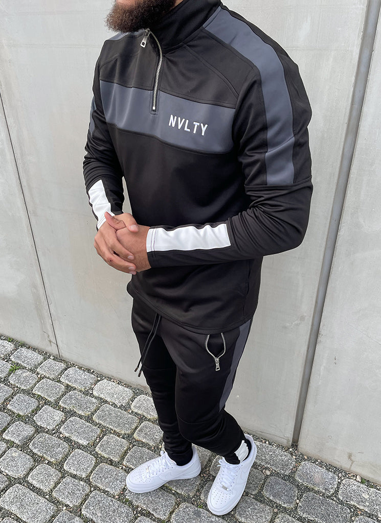 Team Track Top - Black/Charcoal Grey