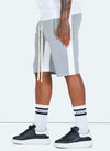 Panelled Track Shorts - Grey/White