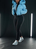 Paint Puffer Jacket - Baby Blue